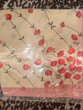 Cherry Blossom White and Pink Floral Scarf